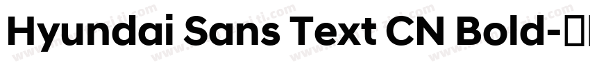 Hyundai Sans Text CN Bold字体转换